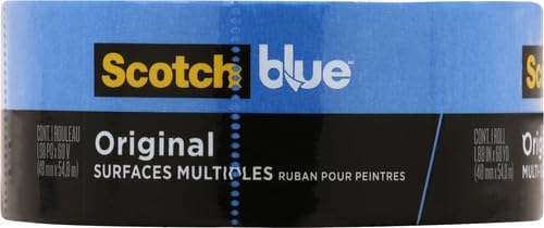 Scotch Blue Premium Masking Tape 48mm x 54.8m, 1 roll/pack | Blue color | Masking and Protection | High adhesion | Multi-Surface | For walls, ceiling, metal, wood | Easy to Remove with no residue