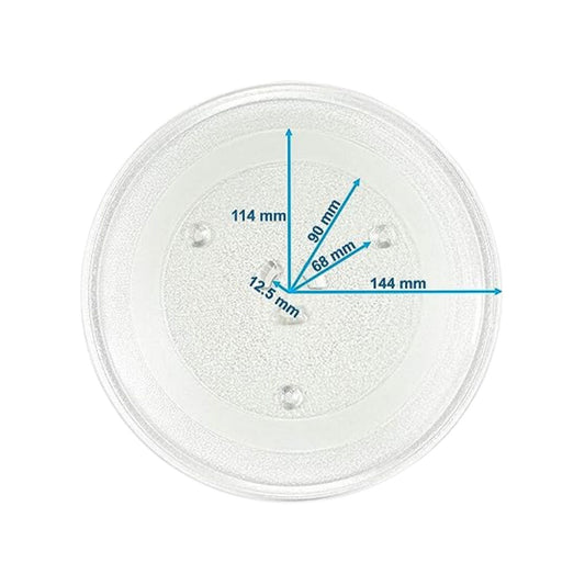 Universal Microwave Oven replacement Glass Cooking Plate 28.5cm/11.5''. - FMTRD