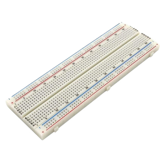Solderless PCB Breadboard 830 Tie Points MB102 - White - FMTRD