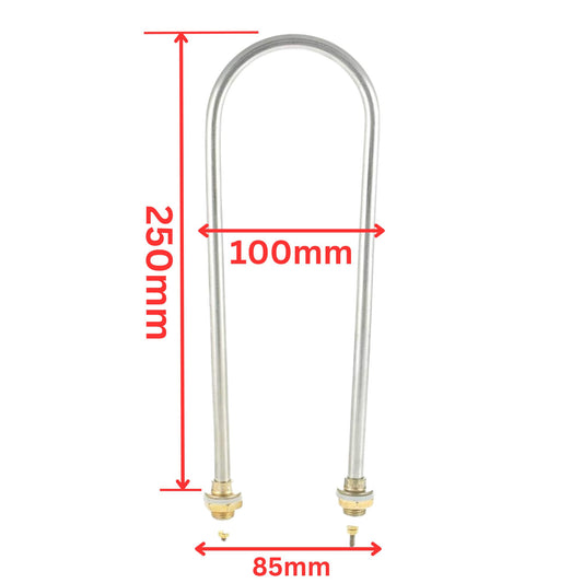 U Type Electric Heat Pipe U-shape Heating Element 220V 2000W Copper With Stainless Steel - FMTRD