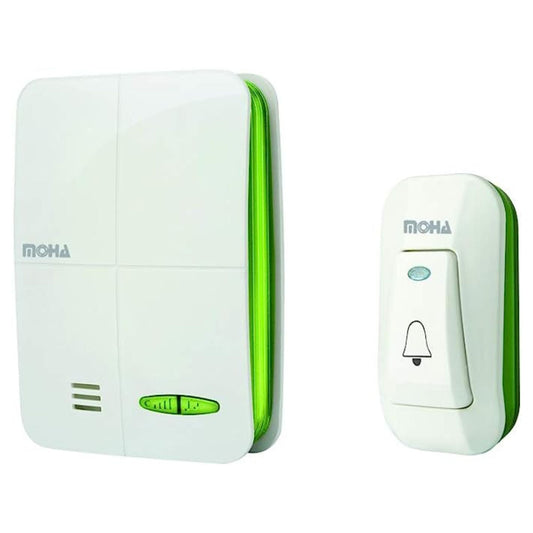 Wireless Digital Door Bell/Chime - VDC Operating System, 32 Melody Remote, Widely Used for Dwelling House and Office - Receiver with 3×1.5V AA Batteries Included - FMTRD