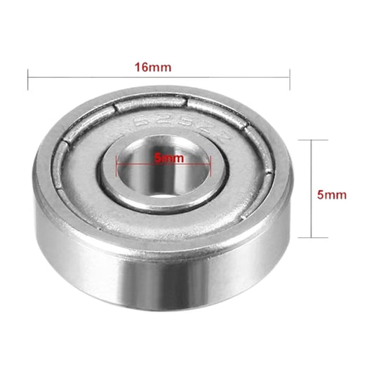 625ZZ (5mm X 16mm X 5mm) Double Shielded Miniature Ball Bearing, For 3D Printers, Robotics, DIY Projects - FMTRD