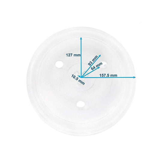 Universal Glass Microwave Oven Cooking replacement Plate 31.5cm/12.5''. - FMTRD