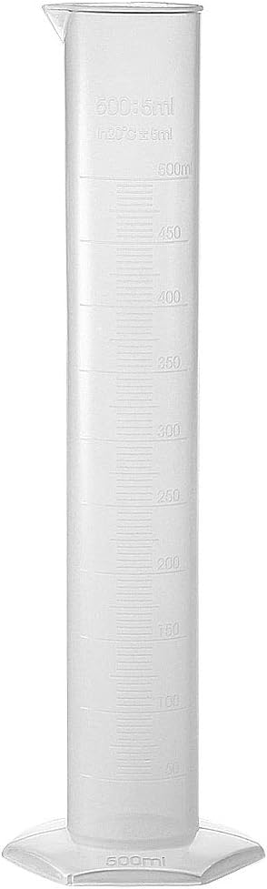 Measuring Cylinder, Measuring Beaker, 500ml Plastic Graduated Cylinder Laboratory Trial Test Liquid Tube with Graduation Lines Plastic Tube Lab Beakers for Laboratory Test