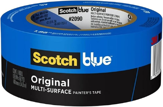Scotch Blue Premium Masking Tape 48mm x 54.8m, 1 roll/pack | Blue color | Masking and Protection | High adhesion | Multi-Surface | For walls, ceiling, metal, wood | Easy to Remove with no residue