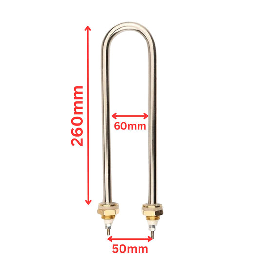 Bain Marie heating elements 260×60 With the power capacity of 220V 2000W-U shape water heating elements-single U shape tubular Heater element. - FMTRD