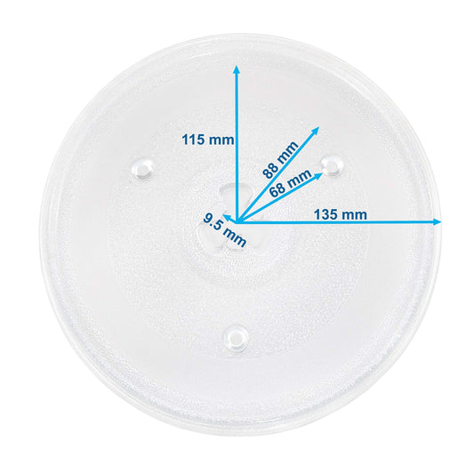 Microwave Oven glass Plate Replacement Medium (27cm / 10.63 inch) - FMTRD