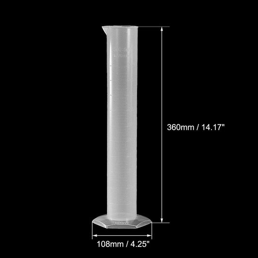 Measuring Cylinder, Measuring Beaker, 500ml Plastic Graduated Cylinder Laboratory Trial Test Liquid Tube with Graduation Lines Plastic Tube Lab Beakers for Laboratory Test