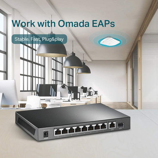 TP-Link 10-Port Gigabit Desktop Switch with 8 Port PoE+ Ethernet Switch | TL-SG1210P