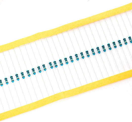First Moon 100pcs 1/4W (0.25W) 10 Ω ohm Metal Film Fixed Resistor 0.01 ±1% Tolerance 10R MF Through Hole Resistors Current Limiting Rohs Certificated