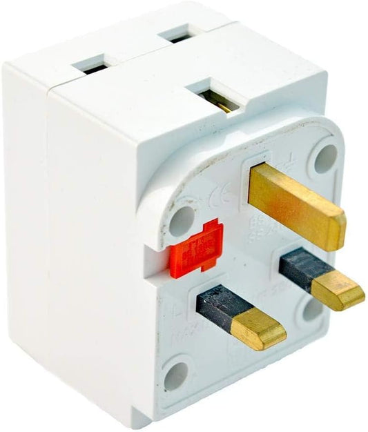 3 Way Socket Multi Plug Fused Adapter Uk Mains 13A 240V Ac 3 Socket