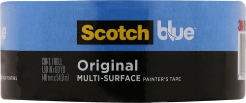 Scotch Blue Premium Masking Tape 48mm x 54.8m, 1 roll/pack | Blue color | Masking and Protection | High adhesion | Multi-Surface | For walls, ceiling, metal, wood | Easy to Remove with no residue