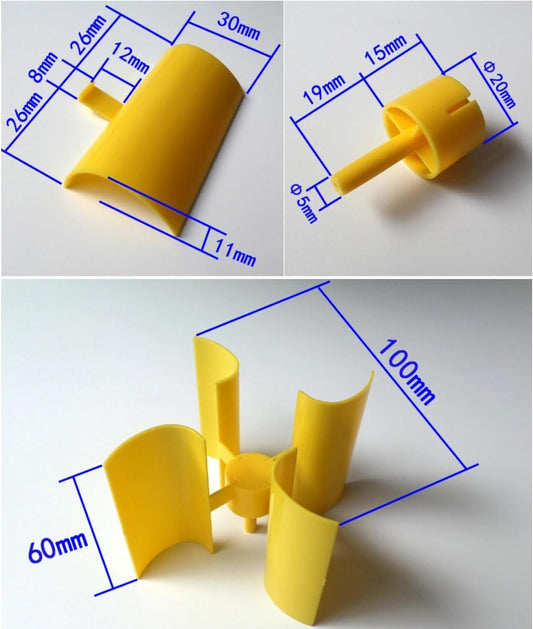 DIY Kit Small DC Motor Vertical Wind Turbines Blades Generator, Micro Motor Wind Turbine Generator