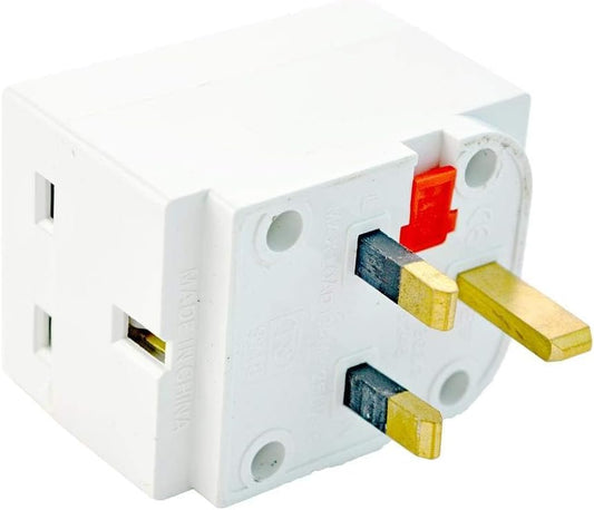 3 Way Socket Multi Plug Fused Adapter Uk Mains 13A 240V Ac 3 Socket