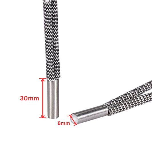 Cartridge Heater Heating Tube 8×30 -220V 100W-Stainless Steel Tubular Single Head Electric. - FMTRD