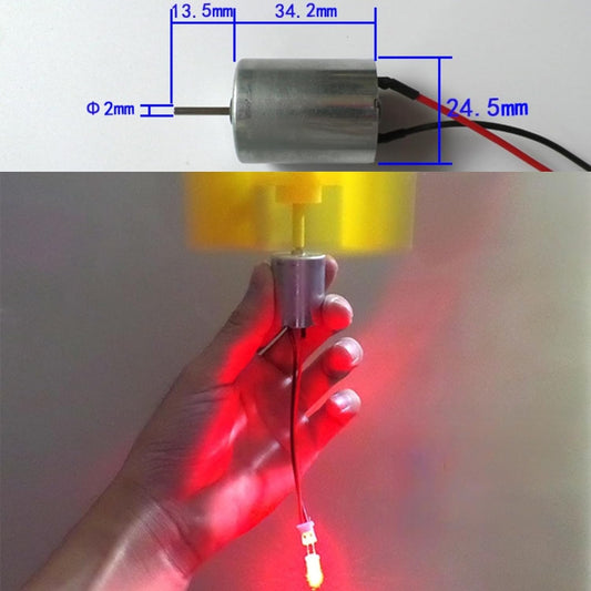 DIY Kit Small DC Motor Vertical Wind Turbines Blades Generator, Micro Motor Wind Turbine Generator