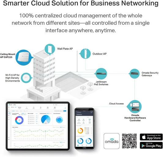 TP-Link Omada Hardware Controller | SDN Integrated | PoE Powered | Manage Up to 100 Devices | Easy & Intelligent Network Monitor & Maintenance | Cloud Access & Omada App (OC200)