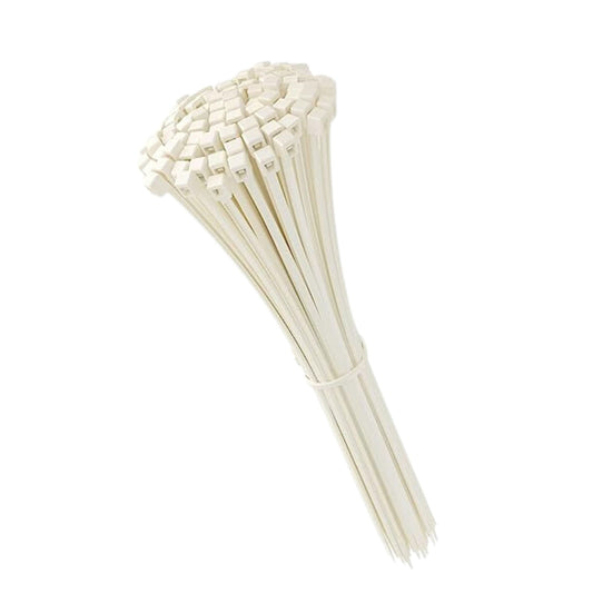 Premium Black and White Nylon Cables Ties - Pack of 100 Pcs - Size: 7.6 x300mm - Heavy duty wire ties for cable Management Organizing and More. - FMTRD