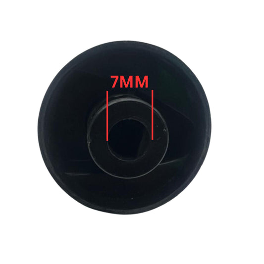 4 Pcs black Universal control knobs M2- Hole 7mm. - FMTRD