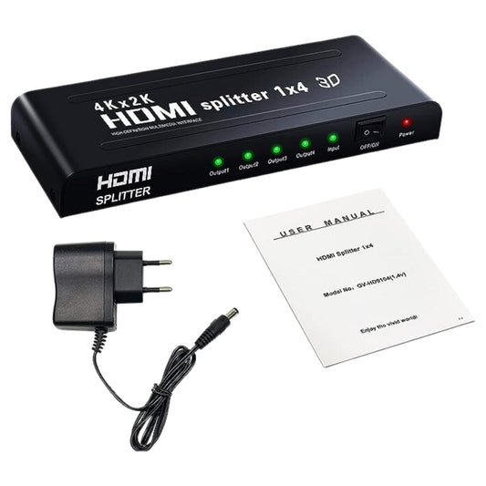 HDMI splitter convertor 1x4 3D HDMI Splitter 1 Input 4 Outputs switch. - FMTRD