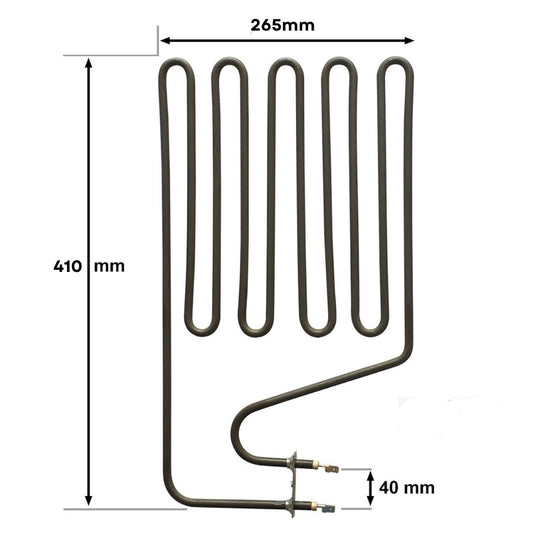 230V 2000W 5U Oven Heater Element Sauna Heating Element Green 304SUS Straight Heater Pipe Tubular Air Heater by Annealing