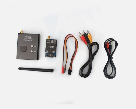 5.8G 40CH 2000M Range TS832+RC832 FPV Audio Video Transmitter and Receiver for FPV Drone
