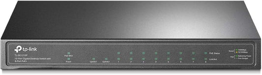 TP-Link 10-Port Gigabit Desktop Switch with 8 Port PoE+ Ethernet Switch | TL-SG1210P