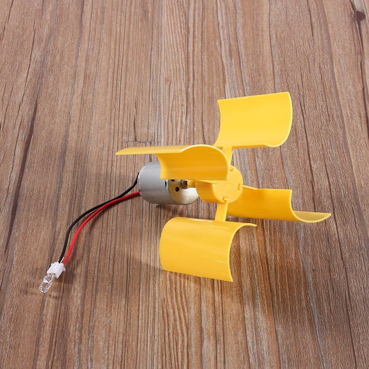 DIY Kit Small DC Motor Vertical Wind Turbines Blades Generator, Micro Motor Wind Turbine Generator