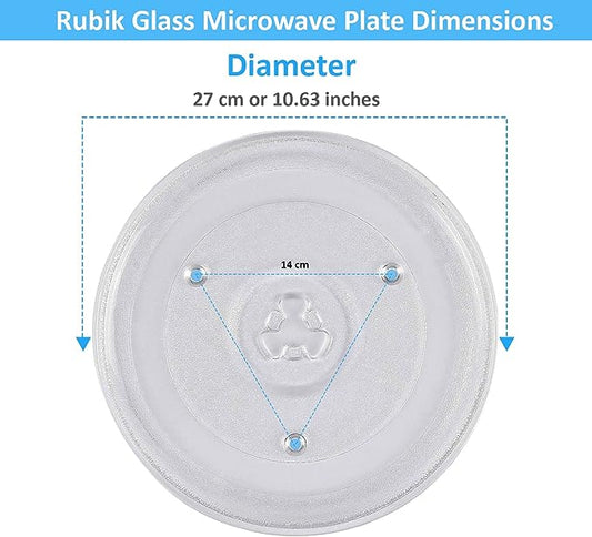 Microwave Oven glass Plate Replacement Medium (27cm / 10.63 inch) - FMTRD