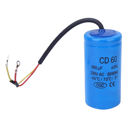 Universal CD60 350uf Motor Run Capacitor with Wire.
