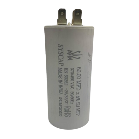 Washing Machine 60uf Capacitor type Pin - Motor Run Capacitor