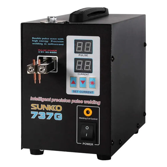 Sunkko Spot Welder 757G- 1.5KW Double Pulse Intelligent Welding Machine, 0.2mm Welding Thickness, 110V/220V, 50A-800A - FMTRD