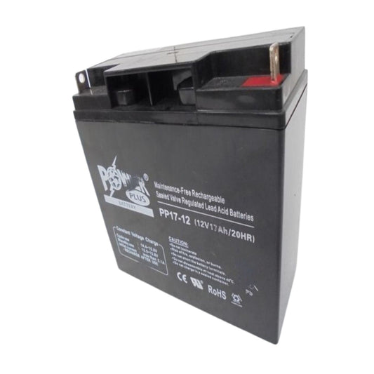 Powerplus Lead Acid Battery, PP17-12, 12V, 17Ah/20Hr - FMTRD