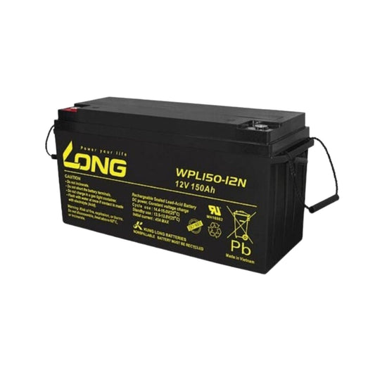 Long WPL150-12N, 12V, 150Ah Valve Regulated Lead Acid Battery - FMTRD