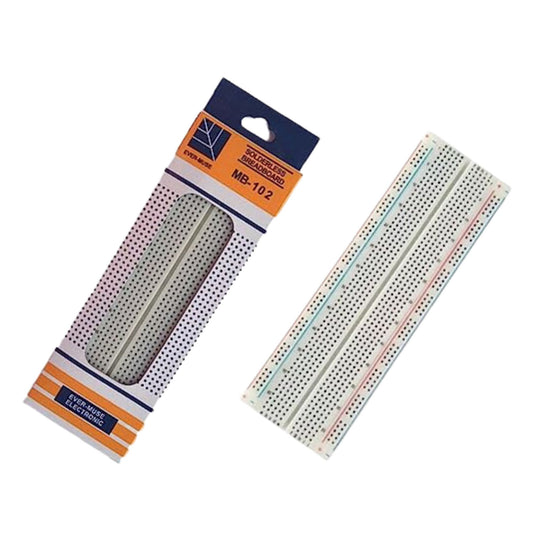 Solderless PCB Breadboard 830 Tie Points MB102 - White - FMTRD