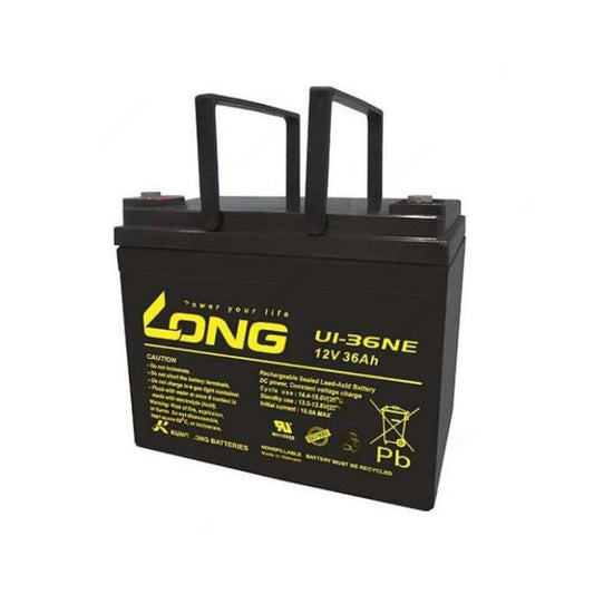 Long U1-36NE, 12V, 36Ah Rechargeable Sealed Lead Acid Battery - FMTRD