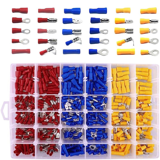 480-Piece Insulated Wire Connector Kit Set | Multicolor Assortment for Secure Electrical Connections - FMTRD
