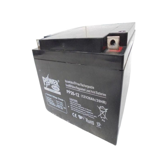 Powerplus Lead Acid Battery, PP26-12, 12V, 26Ah/20Hr - FMTRD