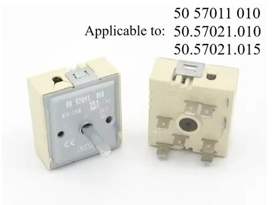 50.57011.010 RULE Single Energy Regulator Stove, Cooktop Control Switch Electric Range Infinite Switch Compatible With 50.57011.010, 50.57021.010, 50.57021.015