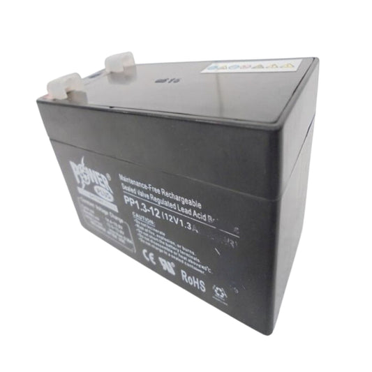 Powerplus Lead Acid Battery, PP1-3-12, 12V, 1.3Ah/20Hr - FMTRD