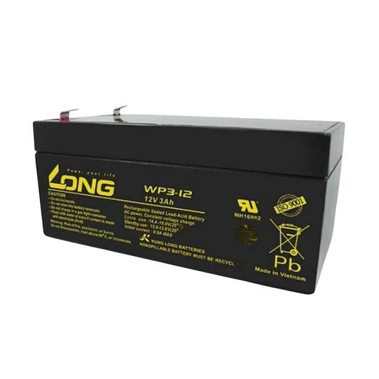 Long WP3-12, 12V 3Ah Regulated Lead Acid Battery - FMTRD