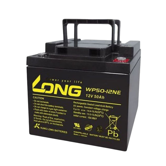 Long WP50-12NE, 12V, 50Ah Rechargeable Sealed Lead Acid Battery - FMTRD