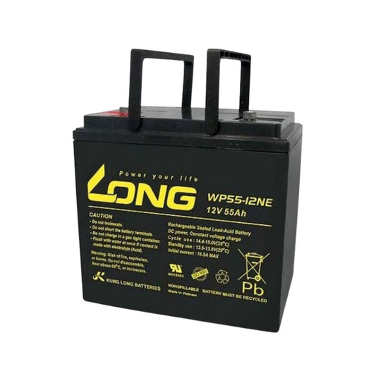 Long WP55-12NE, 12V, 55Ah Rechargeable Sealed Lead Acid Battery - FMTRD