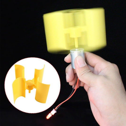DIY Kit Small DC Motor Vertical Wind Turbines Blades Generator, Micro Motor Wind Turbine Generator