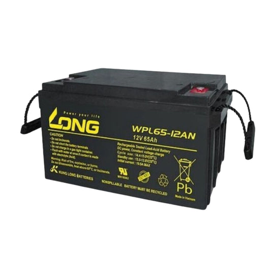 Long WPL65-12AN, 12V, 65Ah Regulated Lead Acid Battery - FMTRD