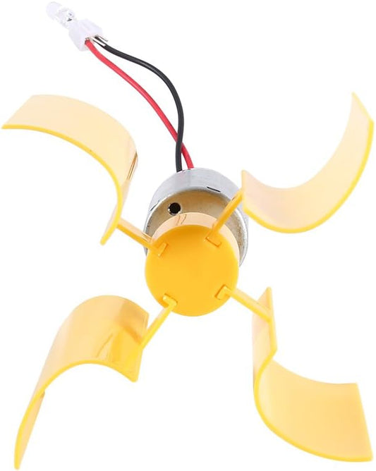 DIY Kit Small DC Motor Vertical Wind Turbines Blades Generator, Micro Motor Wind Turbine Generator