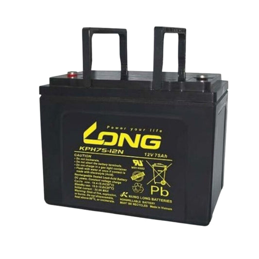 Long KPH75-12N, 12V, 75Ah Valve Regulated Lead Acid Battery - FMTRD