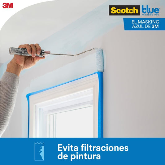 Scotch Blue Premium Masking Tape 48mm x 54.8m, 1 roll/pack | Blue color | Masking and Protection | High adhesion | Multi-Surface | For walls, ceiling, metal, wood | Easy to Remove with no residue