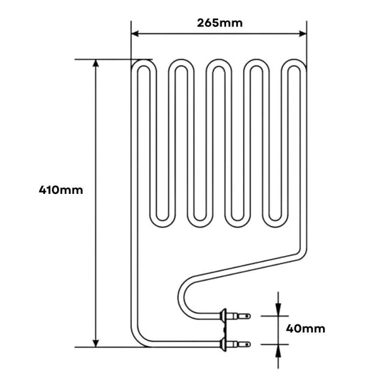 230V 2000W 5U Oven Heater Element Sauna Heating Element Green 304SUS Straight Heater Pipe Tubular Air Heater by Annealing