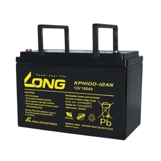 Long KPH100-12AN, 12V, 100Ah Valve Regulated Lead Acid Battery - FMTRD